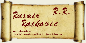 Rusmir Ratković vizit kartica